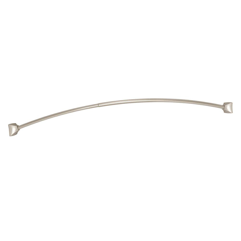 Brushed Gold Adjustable Curved Shower Rod