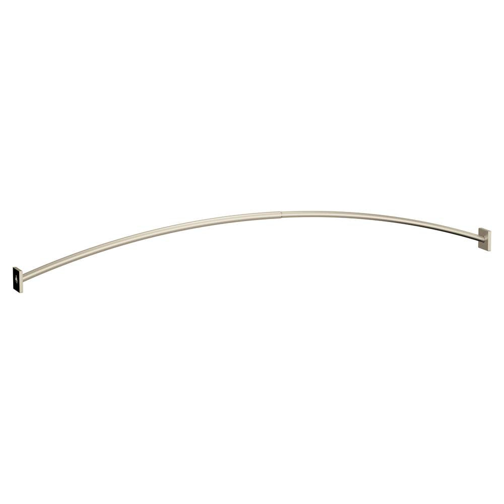 Moen - Brushed Nickel Adjustable Curved Shower Rod - Brushed Nickel