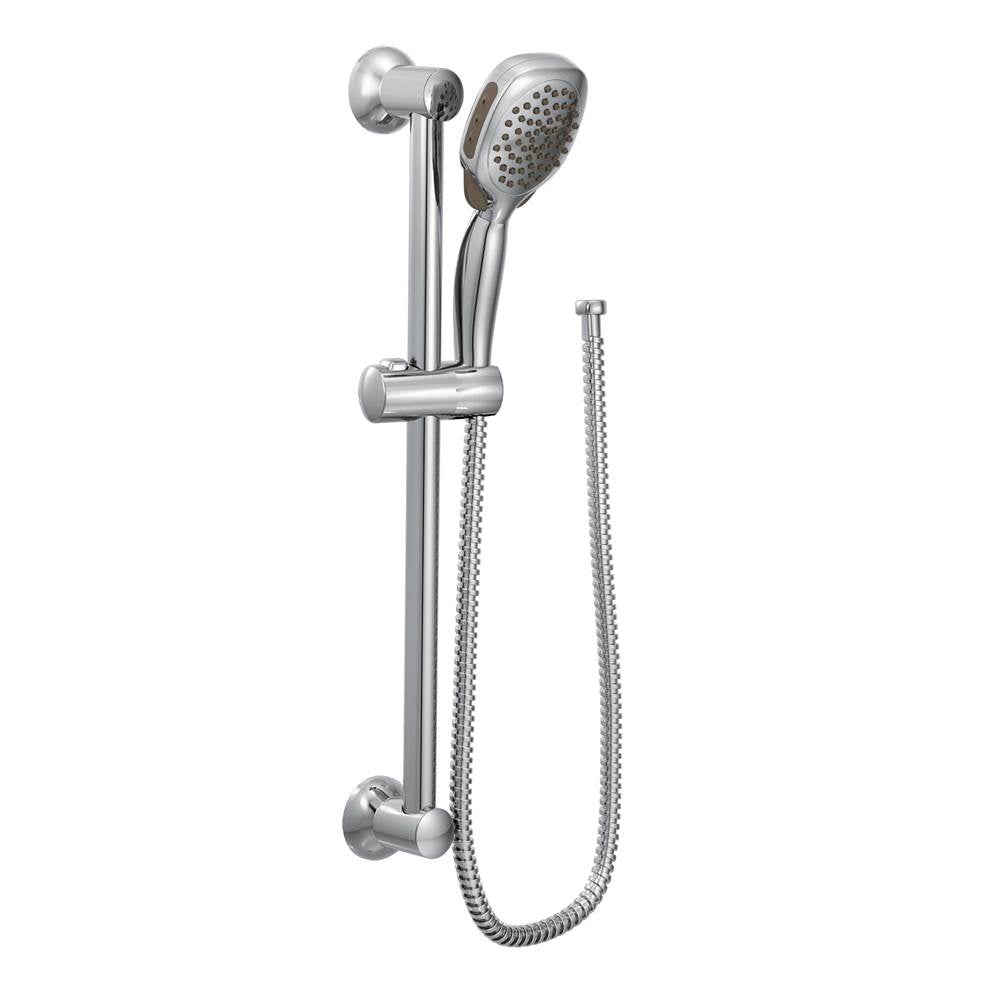 Moen - Twist Handheld Shower with Slide Bar, Chrome - Chrome