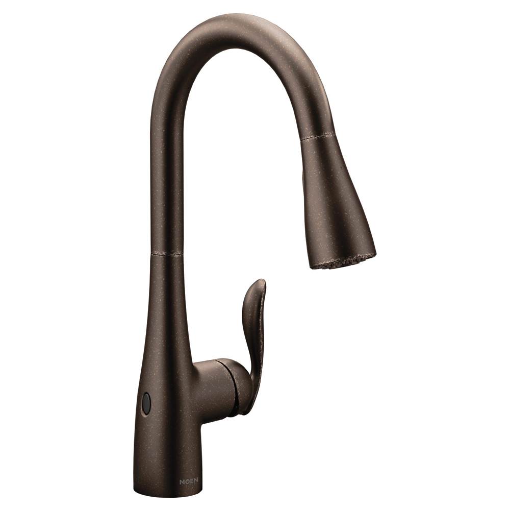 Moen - Arbor Motionsense Wave Touchless One-Handle Pulldown Kitchen Faucet Featuring Power Clean, Oil Rubbed Bronze - Oil Rubbed Bronze