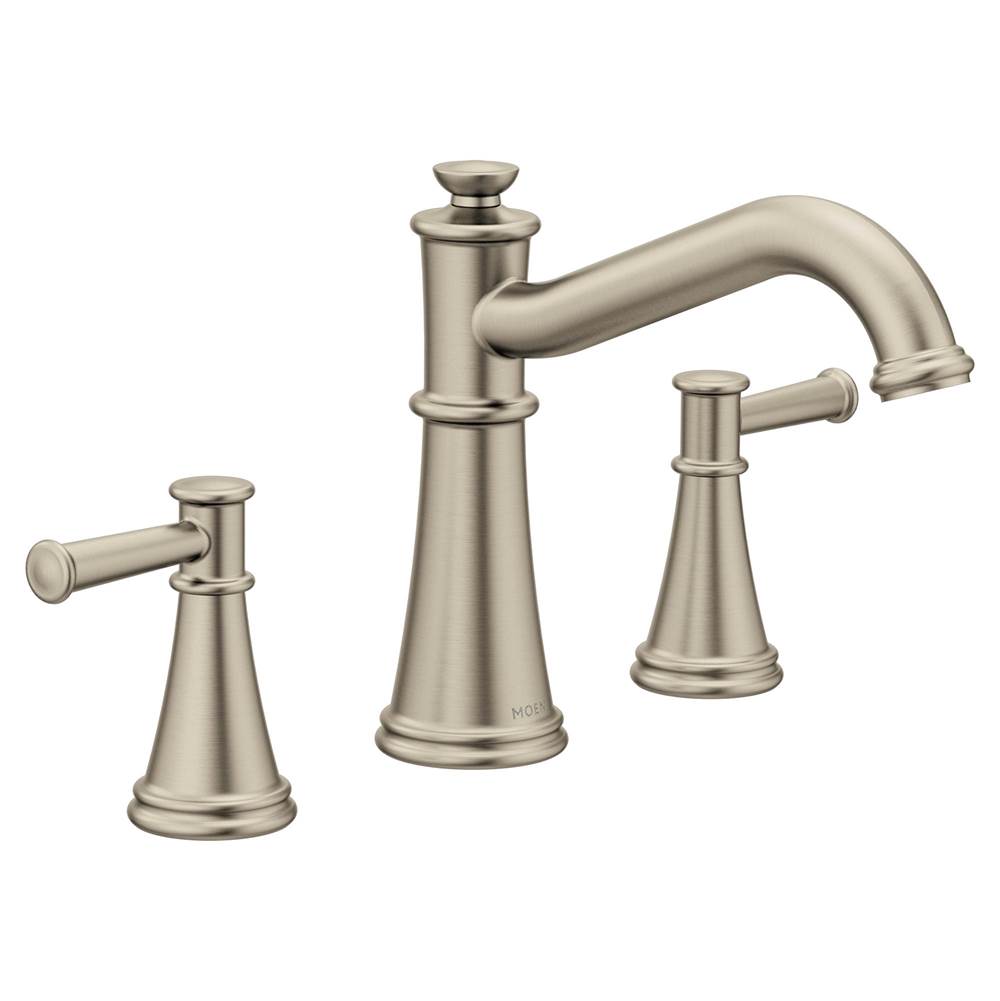 Moen - Belfield 2-Handle Deck-Mount Roman Tub Faucet in Brushed Nickel (Valve Sold Separately) - Brushed Nickel