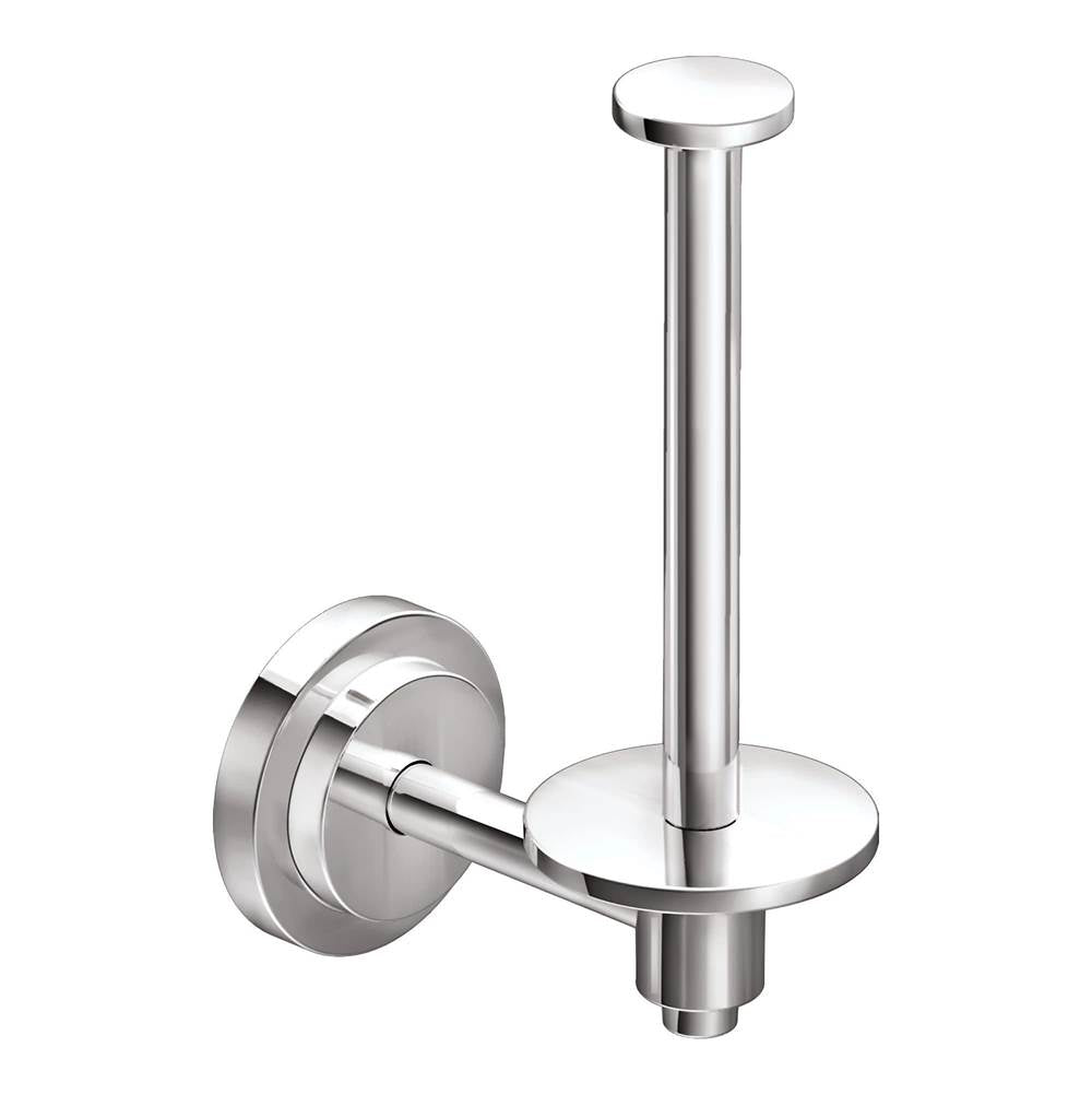 Brushed Nickel Single-Post Paper Holder