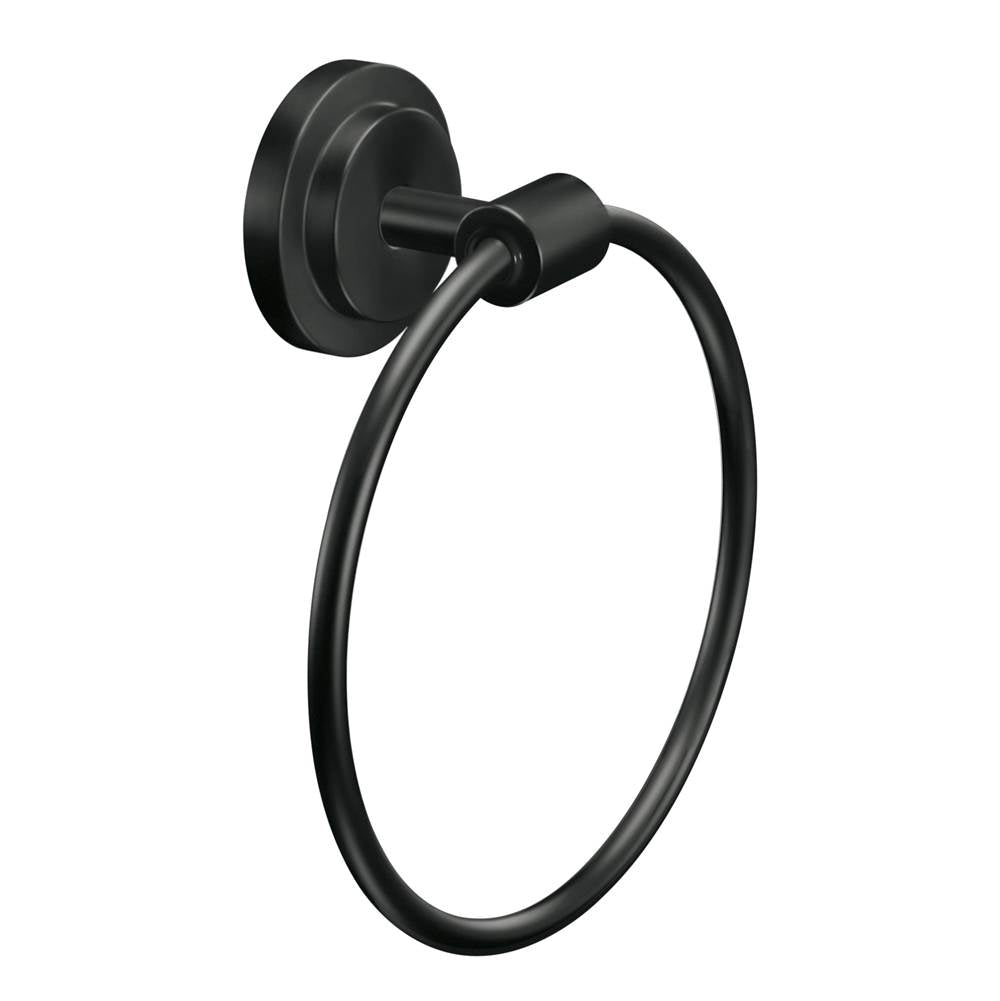 Moen - Matte Black Towel Ring - Matte Black
