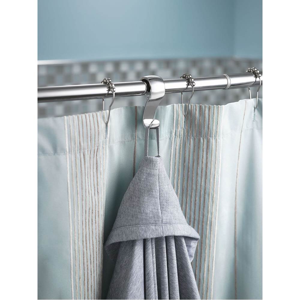Matte Black Adjustable Curved Shower Rod
