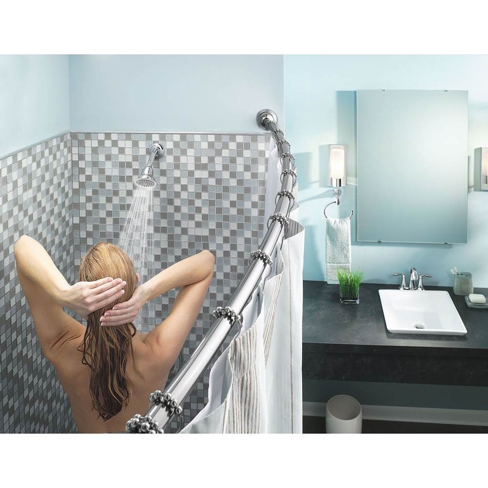 Eva Two-Handle Centerset Bathroom Sink Faucet with Drain Assembly, Chrome