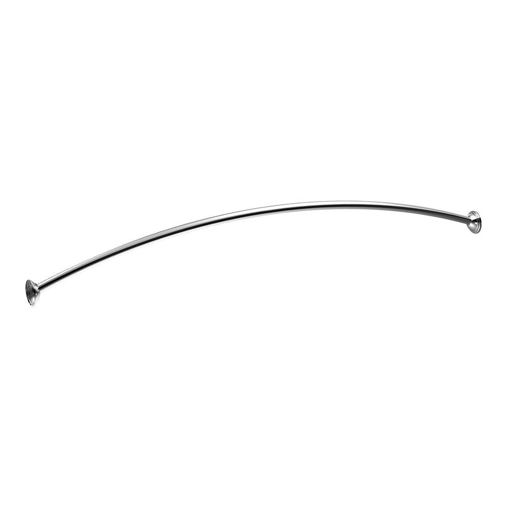 Brushed Gold Adjustable Curved Shower Rod