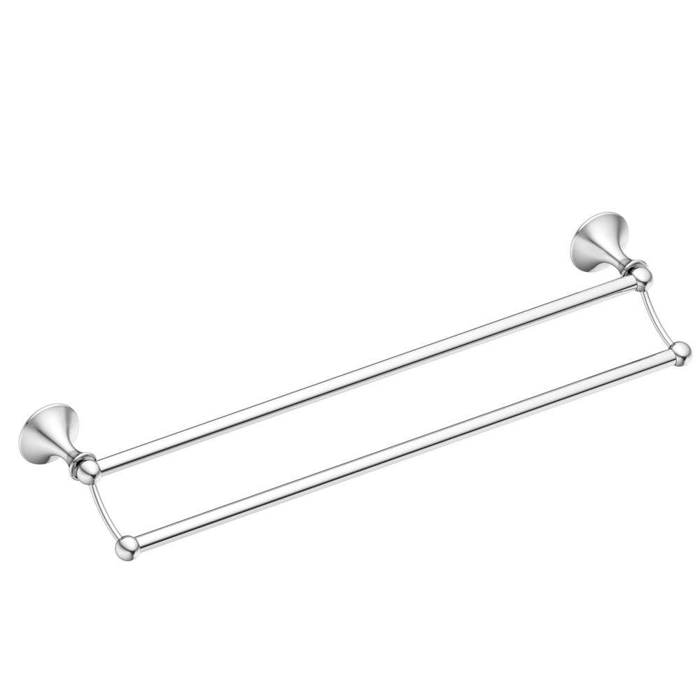 Brushed Nickel 24'' Double Towel Bar