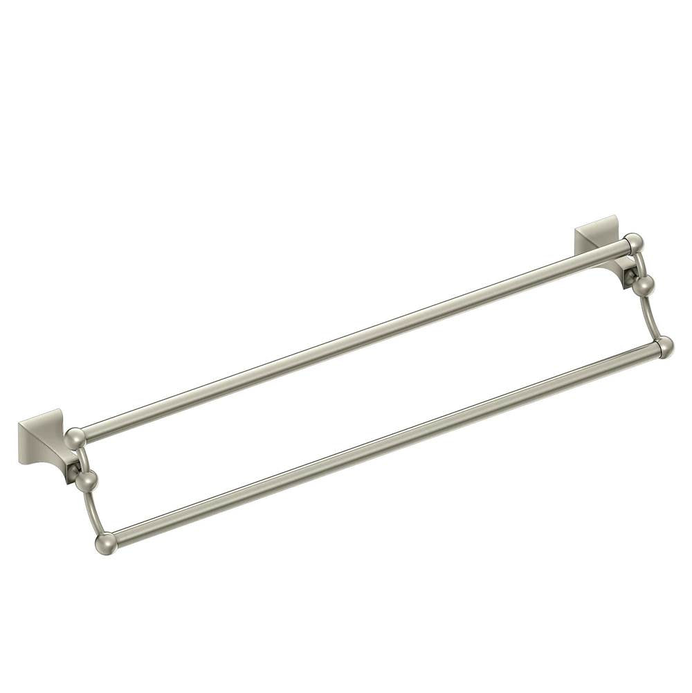 Brushed Nickel 24'' Double Towel Bar