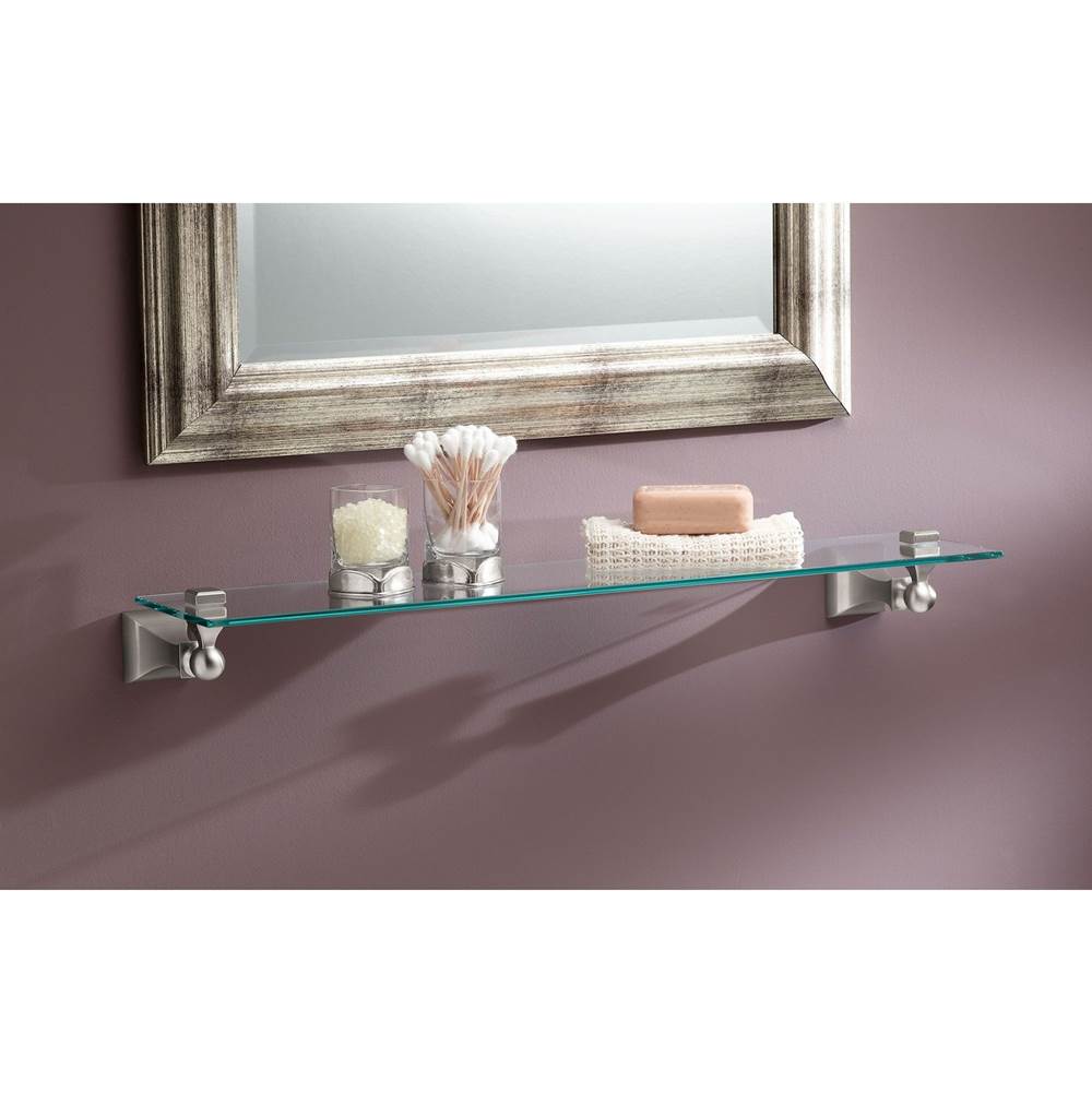 Brushed Nickel Vanity Shelf