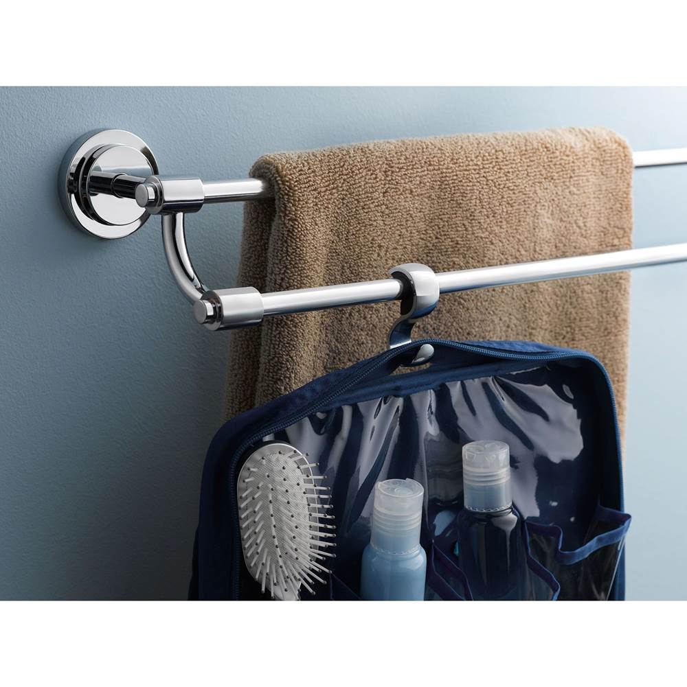 Brushed Nickel 24'' Double Towel Bar