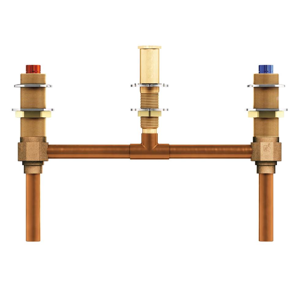 Moen - Two Handle Roman Tub Valve 10-Inch center 1/2-Inch CC Connection - Unfinished