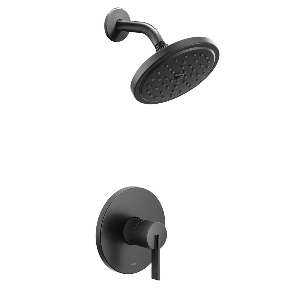 Moen - Cia M-CORE 2-Series Eco Performance 1-Handle Shower Trim Kit in Matte Black (Valve Sold Separately) - Matte Black