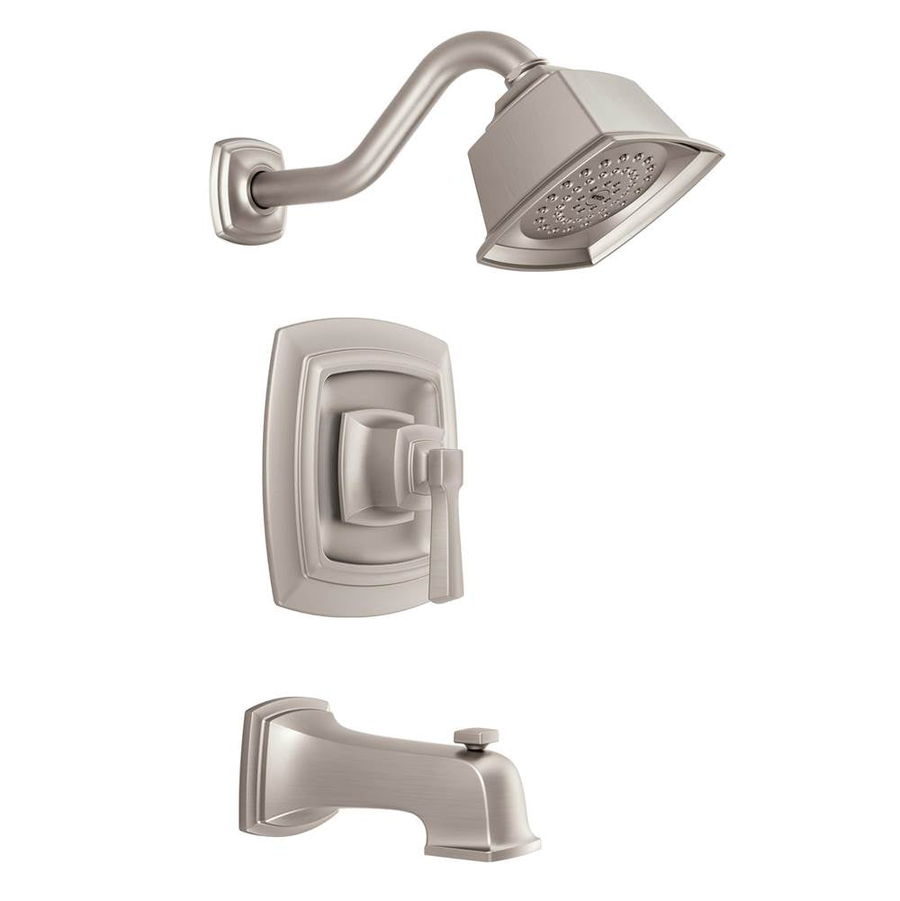 Moen - Moen Boardwalk Tub and Shower Faucet Spot Resist Brushed Nickel - Spot Resist Brushed Nickel