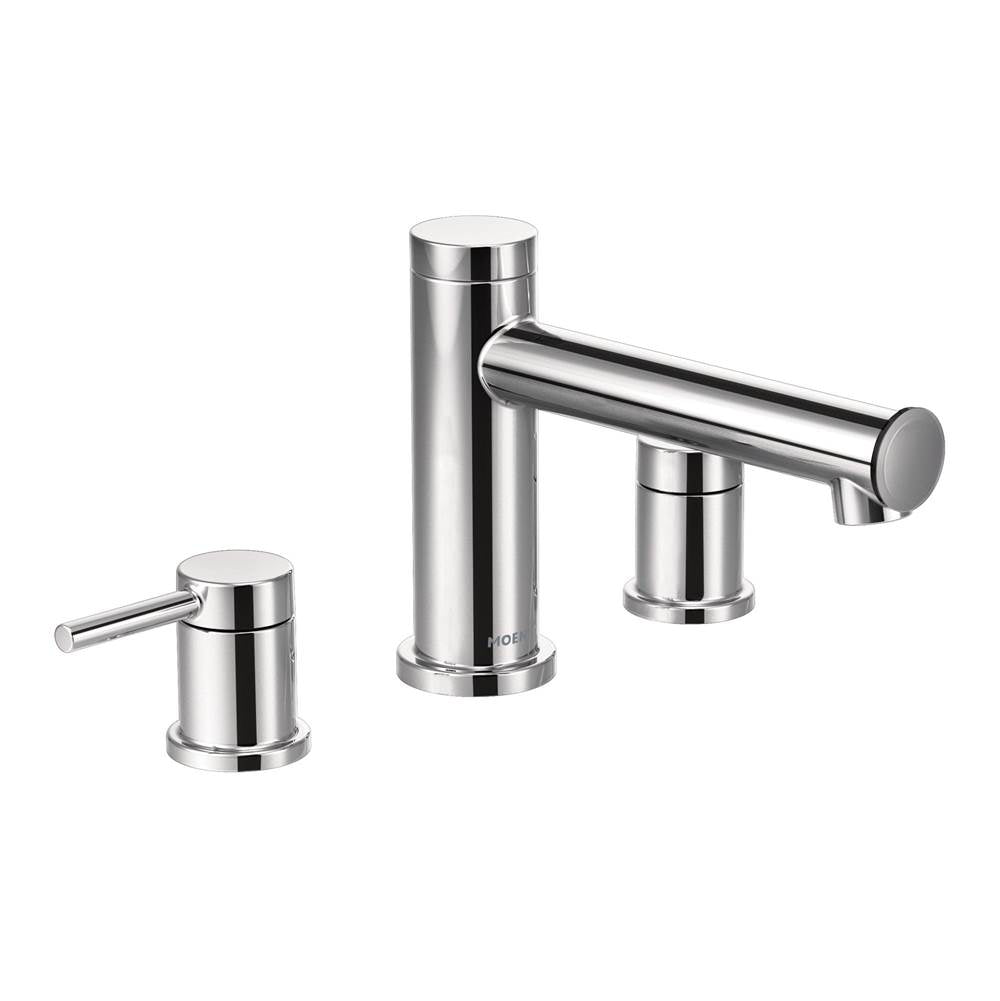 Moen - Align 2-Handle Deck Mount Roman Tub Faucet Trim Kit in Chrome (Valve Sold Separately) - Chrome