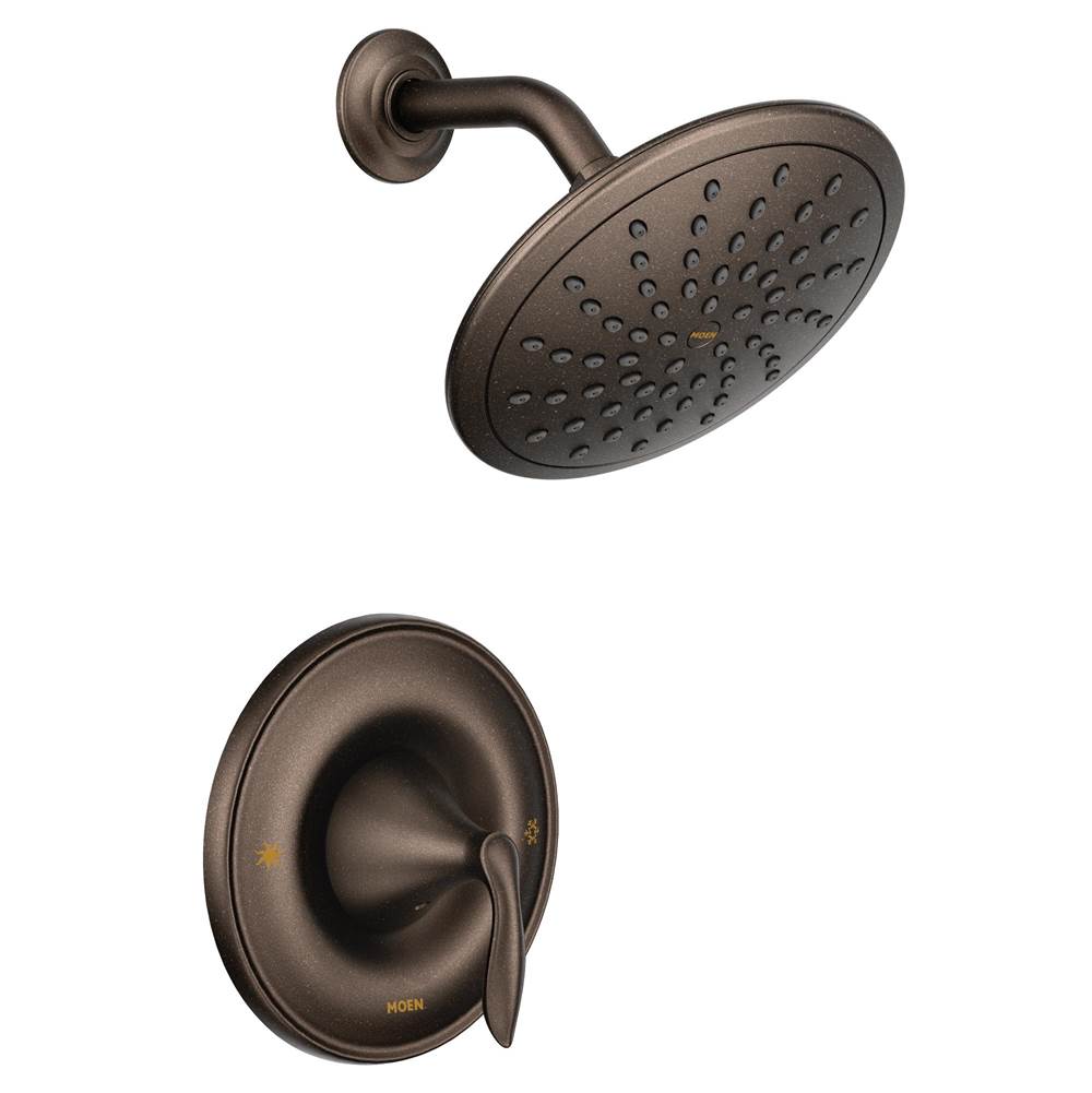 Moen - Eva Posi-Temp Rain Shower Single-Handle Shower Only Faucet Trim Kit in Oil Rubbed Bronze (Valve Sold Separately) - Oil Rubbed Bronze