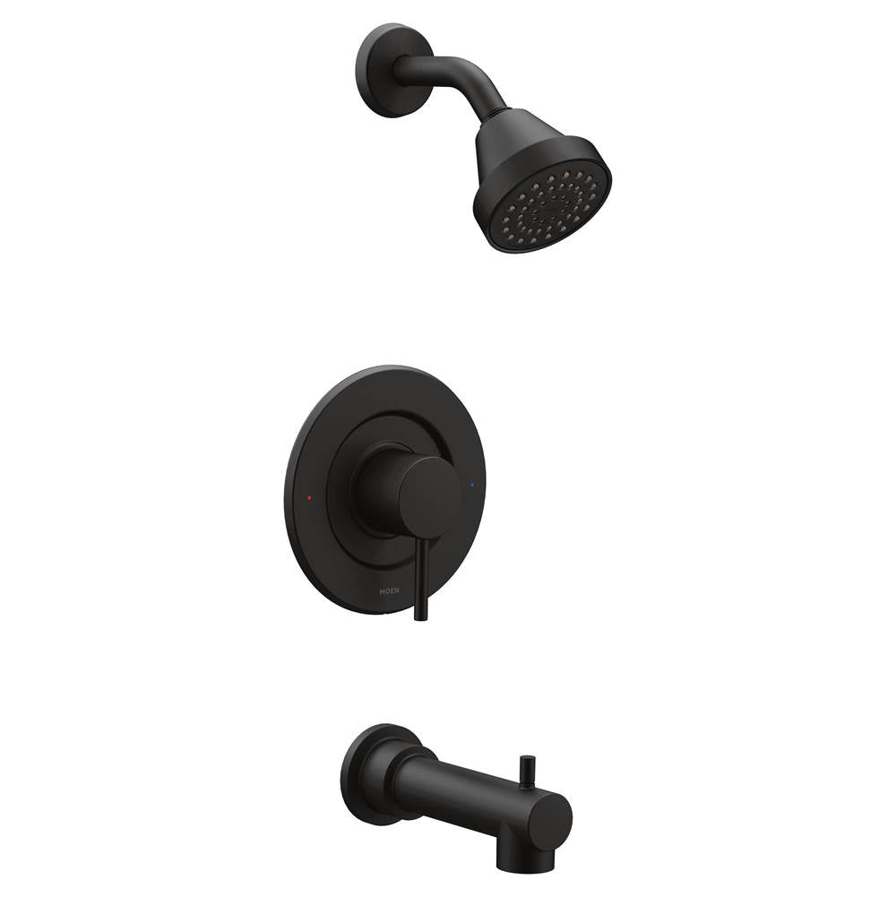 Moen - Align Posi-Temp 1-Handle Tub and Shower Faucet Trim Kit in Matte Black (Valve Sold Separately) - Matte Black
