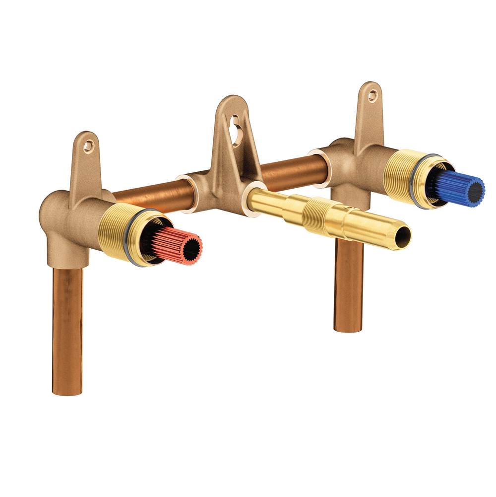 Moen - M-PACT Wallmount Bathroom Sink Faucet Rough-in Valve, 1/2-Inch CC with Mounting Brackets - Unfinished
