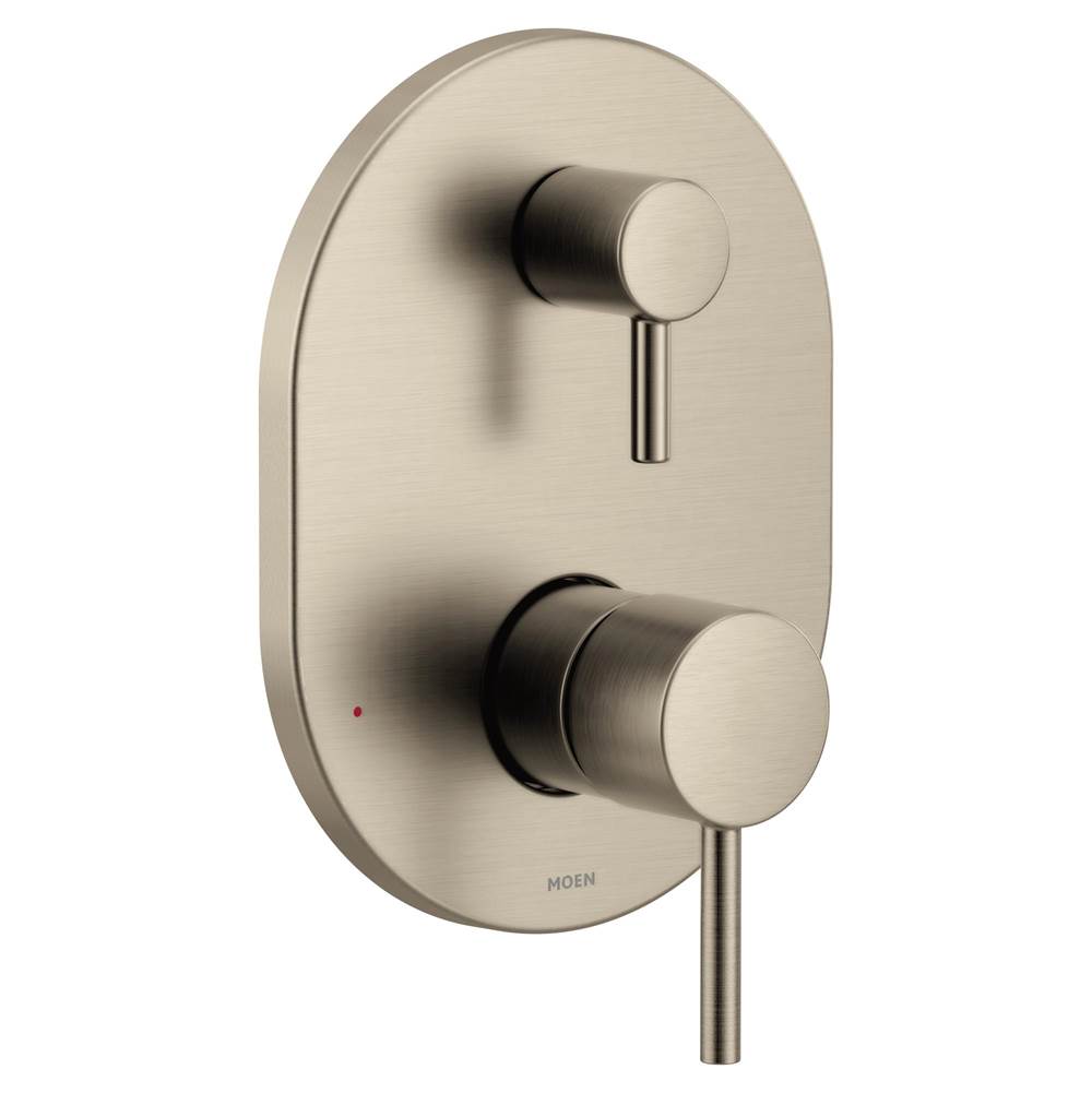 Moen - Align M-CORE 3-Series 2-Handle Shower Trim with Integrated Transfer Valve in Brushed Nickel (Valve Sold Separately) - Brushed Nickel