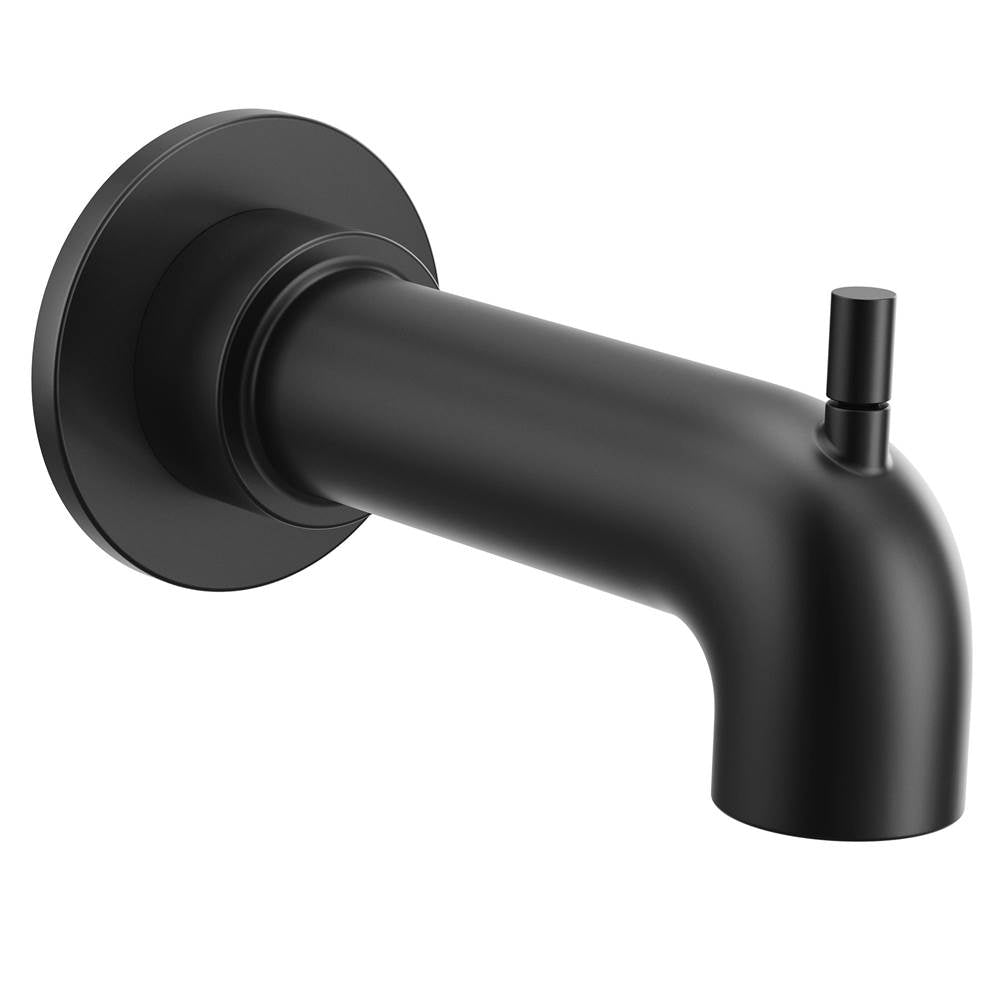 Moen - Cia Diverter Tub Spout with Slip-fit CC Connection in Matte Black - Matte Black