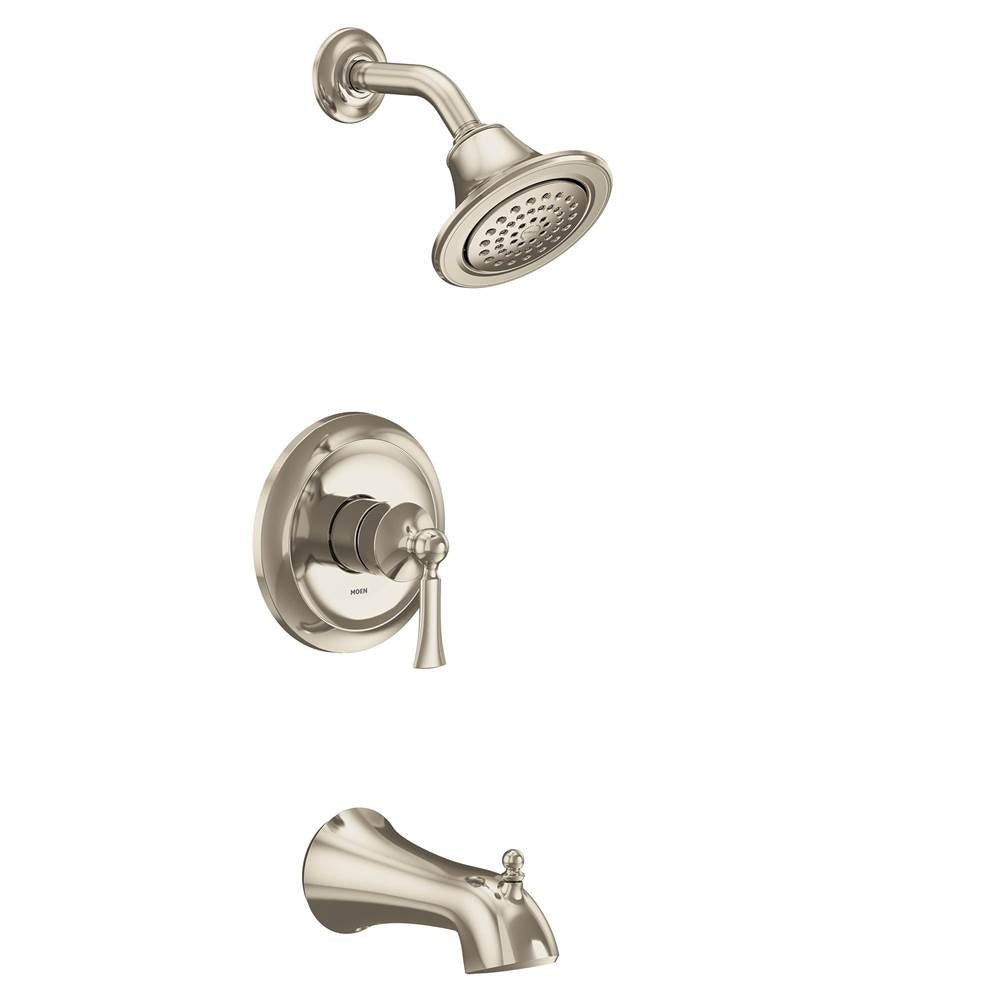 Moen - Wynford M-CORE 2-Series Eco Performance 1-Handle Tub and Shower Trim Kit in Polished Nickel (Valve Sold Separately) - Polished Nickel