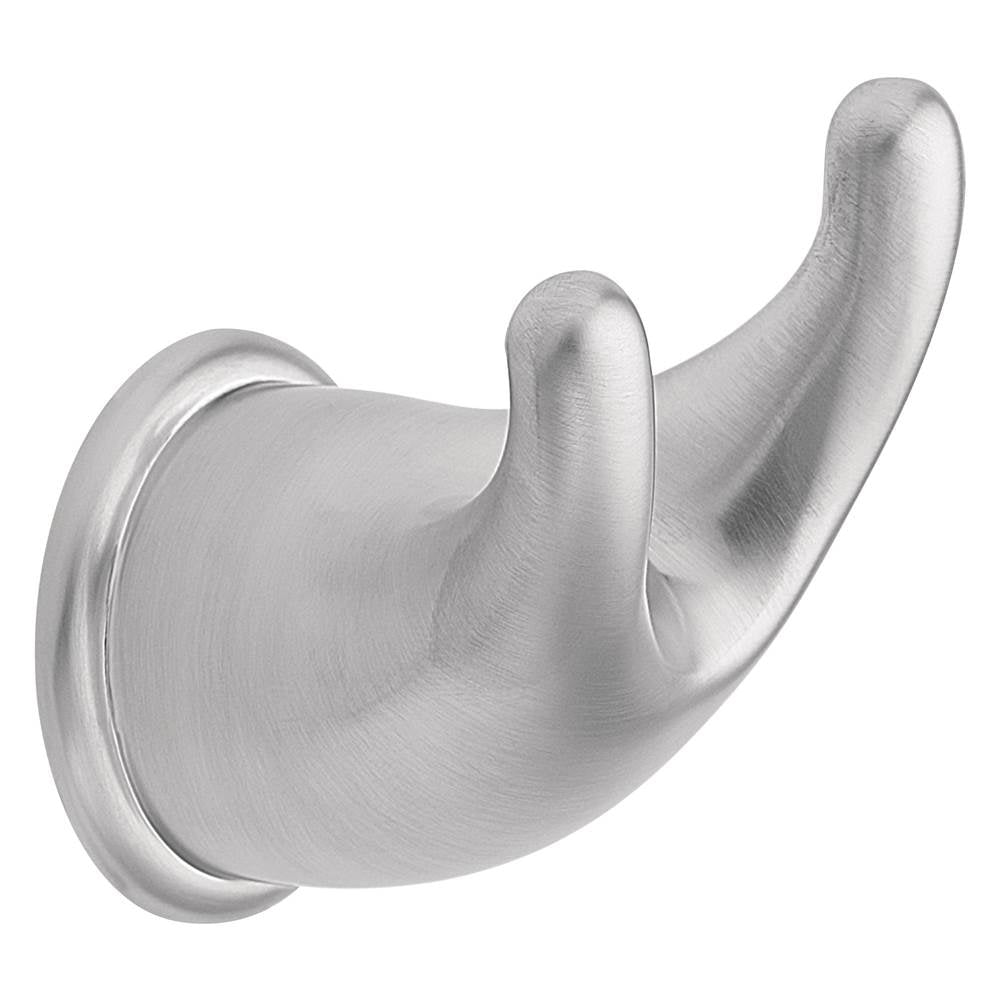 Moen - Brushed Chrome Double Robe Hook - Brushed Chrome