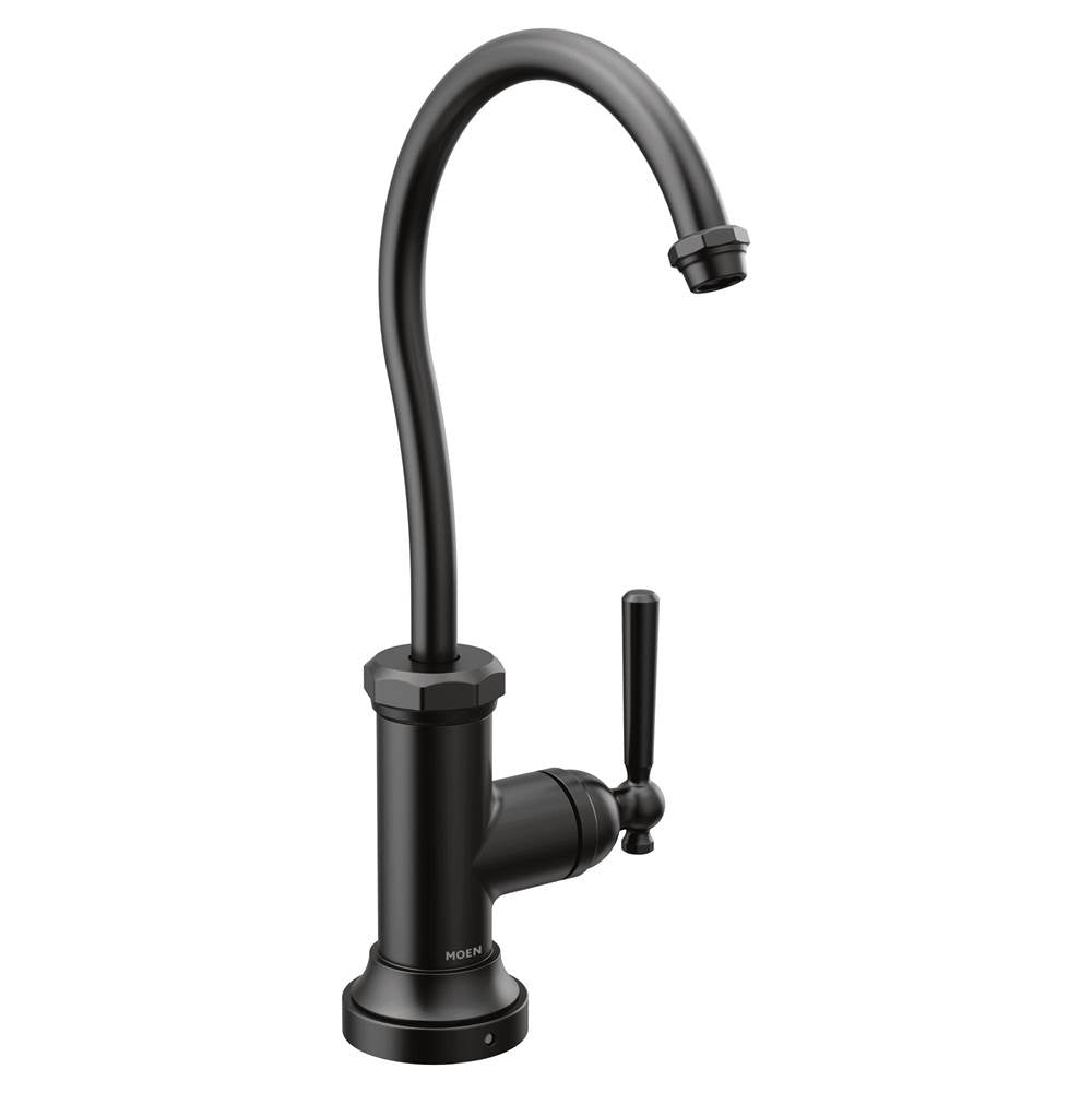 Moen - Paterson Sip Industrial Cold Water Kitchen Beverage Faucet with Optional Filtration System, Matte Black - Matte Black