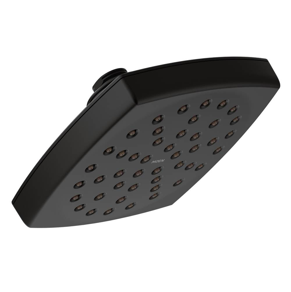 Moen - Voss 6'' Single-Function Rainshower Showerhead with Immersion Technology, Matte Black - Matte Black