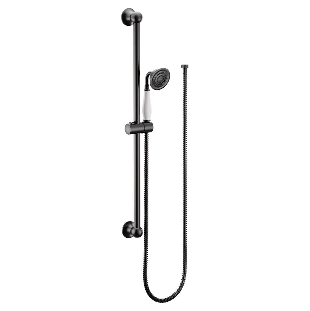 Moen - WEYMOUTH HH SHOWER W/ SLIDEBAR EP BL - Matte Black