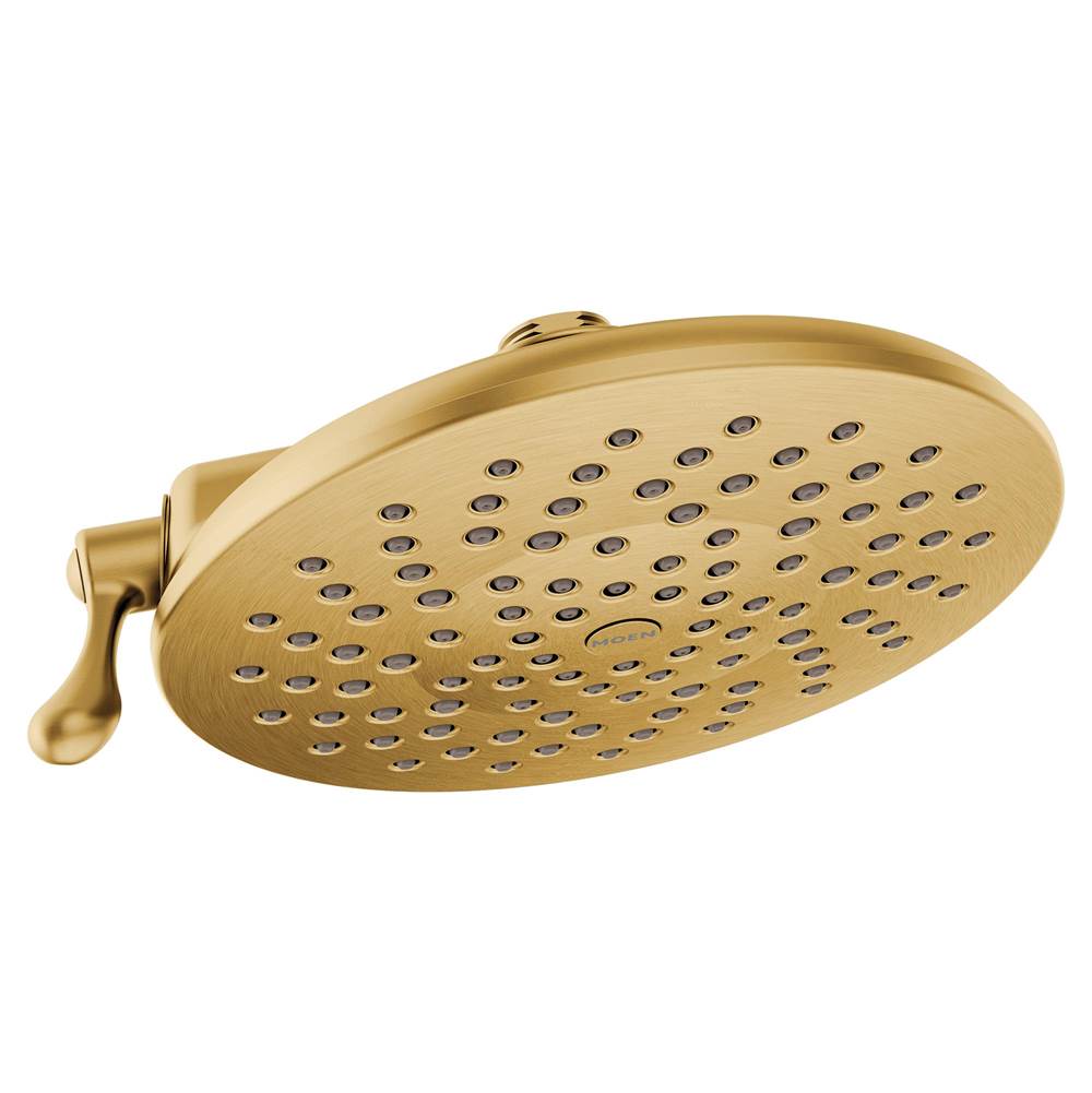 Moen - Velocity Two-Function 8'' Diameter Rainshower Spray Head, Brushed Gold - Brushed Gold