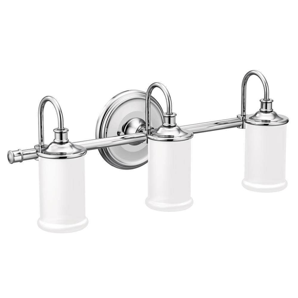 Moen - Chrome Three Globe Bath Light - Chrome