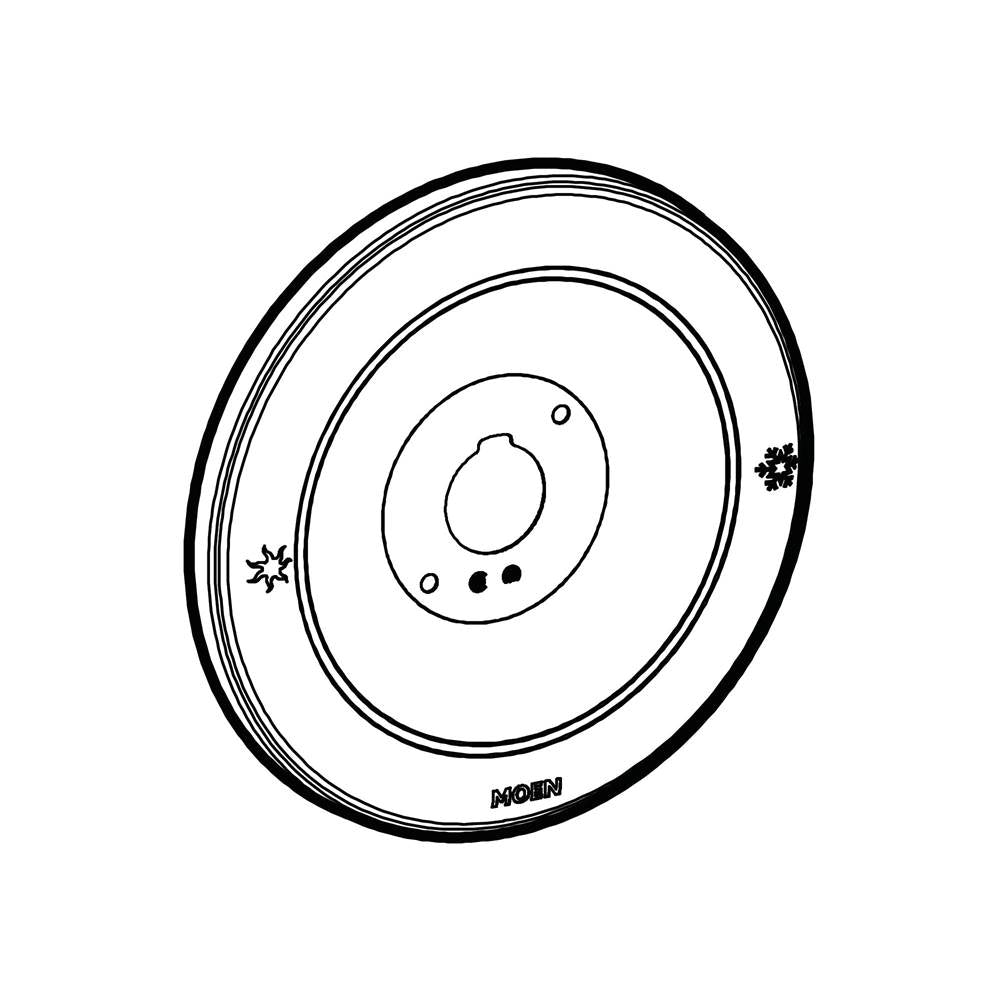 Moen - Monticello Escutcheon for Moentrol Showering valve, Chrome - Chrome