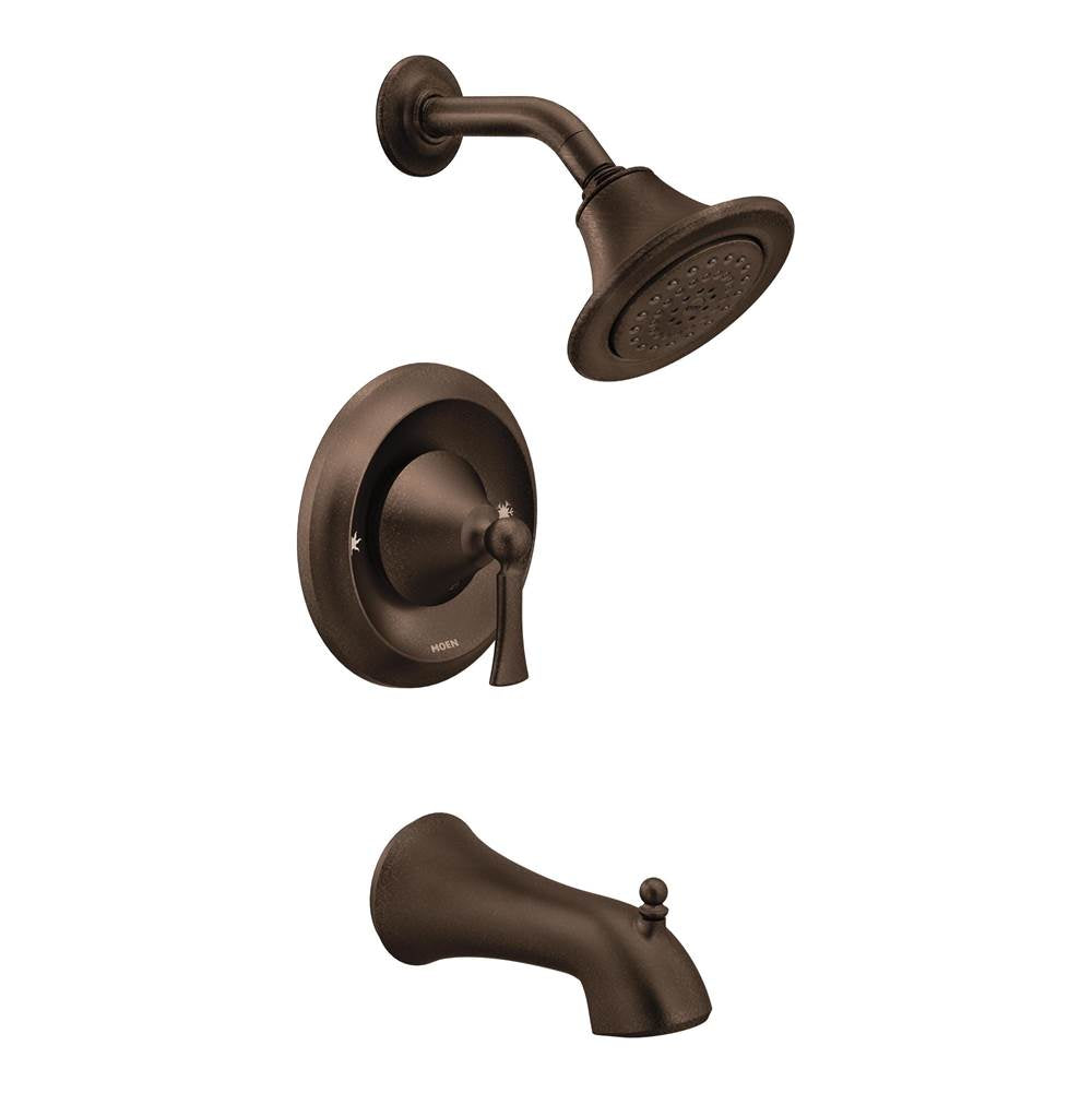 Moen - Wynford Single-Handle 1-Spray Tub and Shower Faucet Trim Kit in Oil Rubbed Bronze (Valve Sold Separately) - Oil Rubbed Bronze