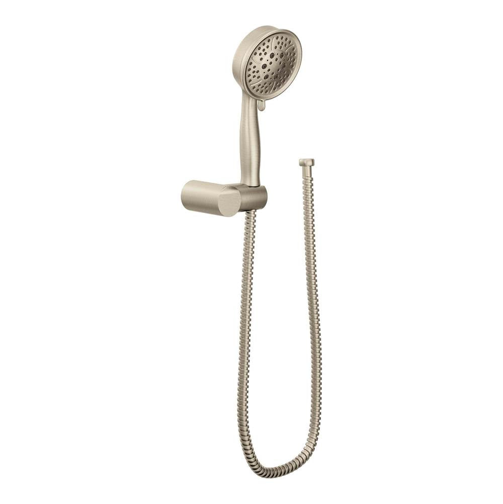 Moen - Four Function Eco-Performance Handheld Shower with Wall Bracket and 69-Inch Hose, Brushed Nickel - Brushed Nickel