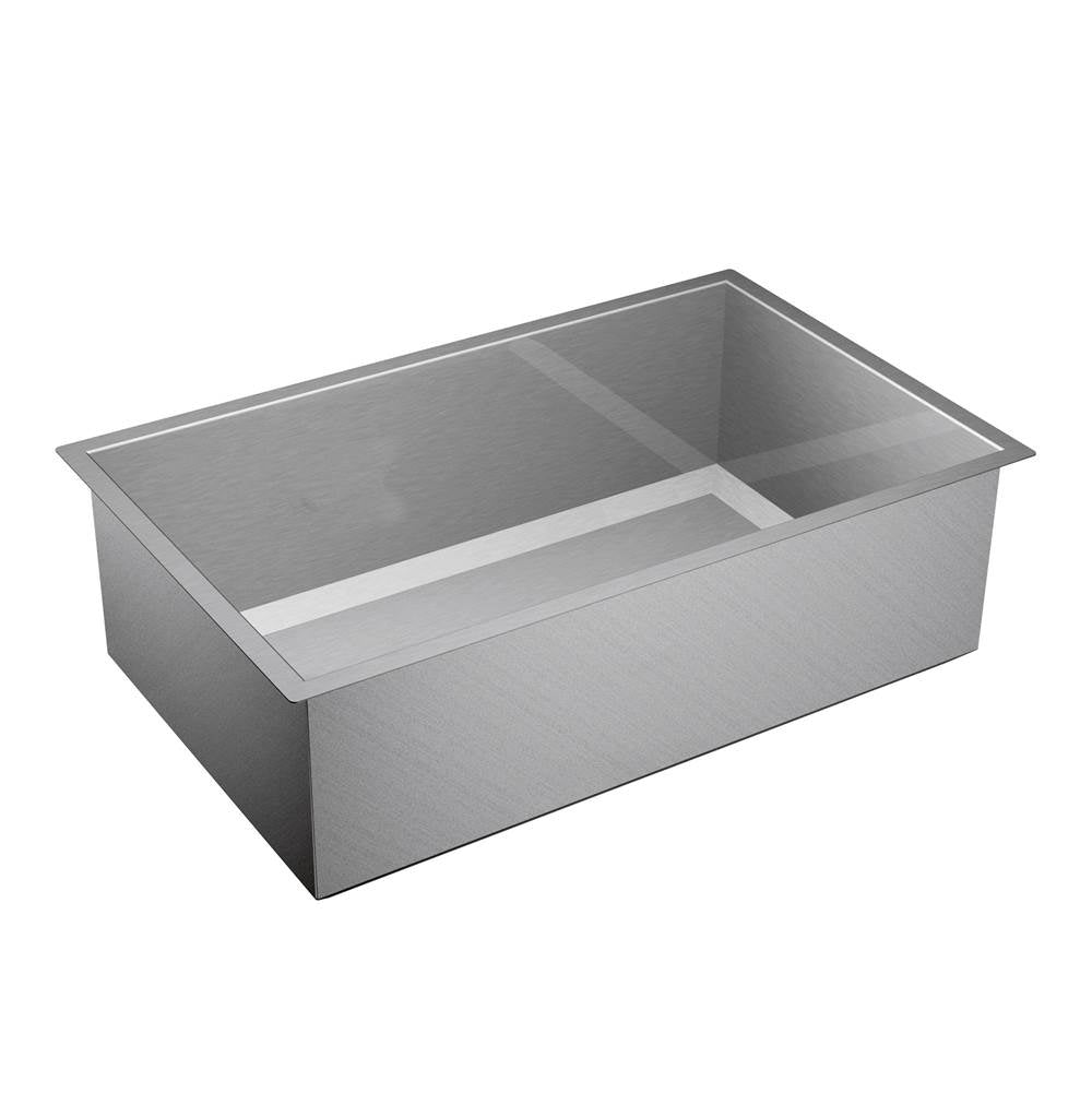 Moen - 1600 Series 16 Gauge Single Bowl Undermount Sink, Stainless Steel - Satin Stainless