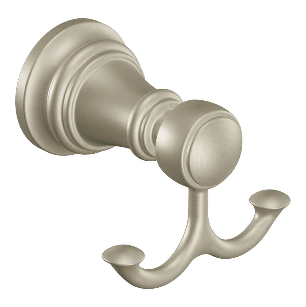 Moen - Brushed Nickel Double Robe Hook - Brushed Nickel