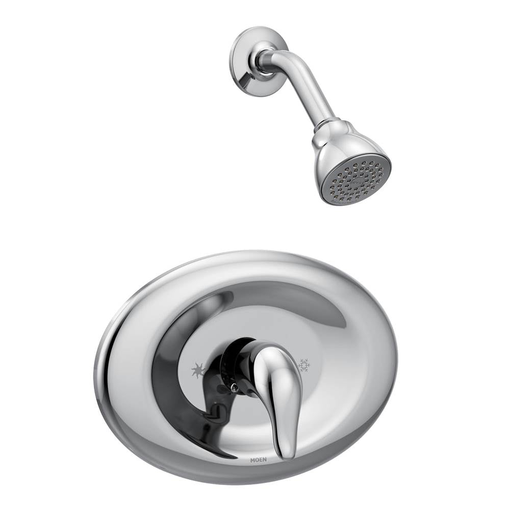 Moen - Chateau Posi-Temp Eco-Performance Shower Trim Kit, Valve Required, Chrome - Chrome