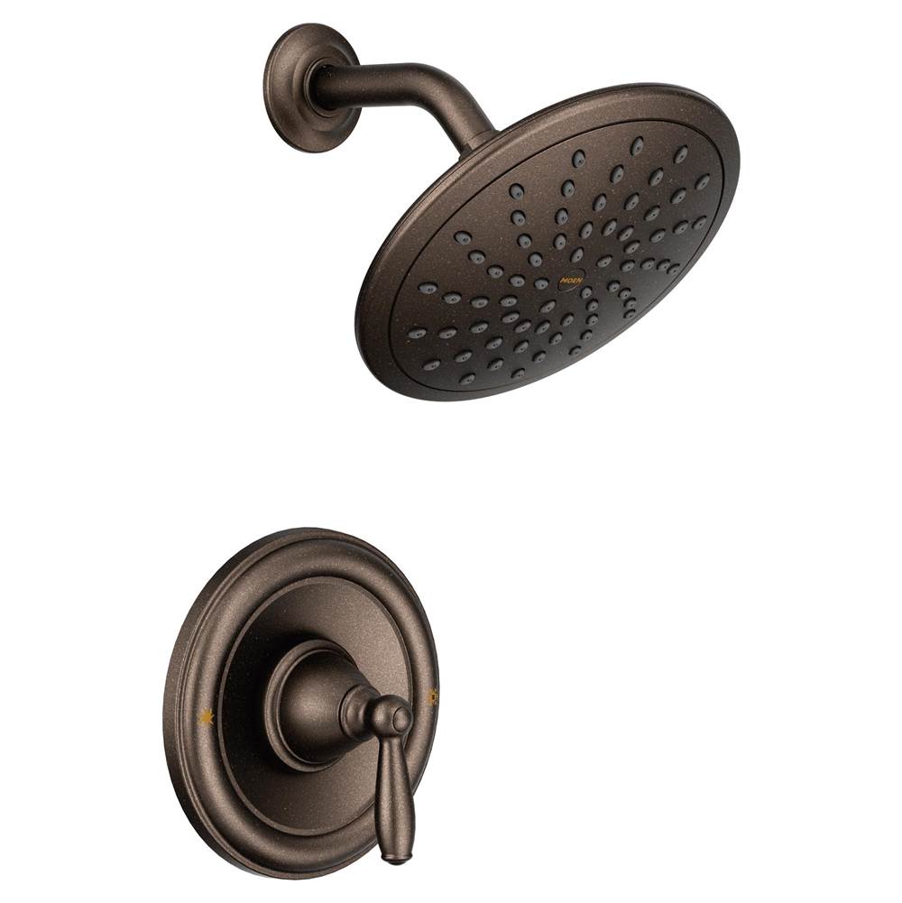 Moen - Brantford Posi-Temp Rain Shower Single-Handle Shower Only Faucet Trim Kit in Oil Rubbed Bronze (Valve Sold Separately) - Oil Rubbed Bronze
