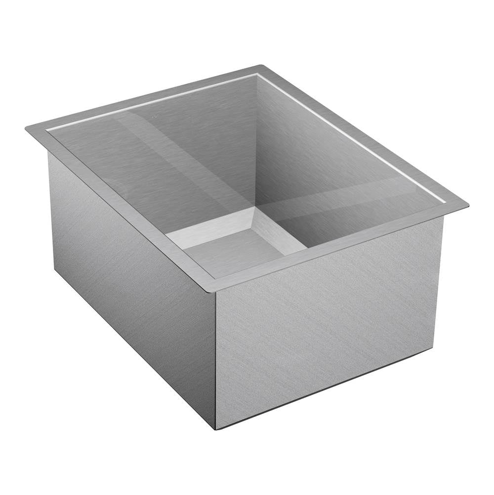 Moen - 1600 Series 16 Gauge Single Bowl Undermount Sink, Stainless Steel - Satin Stainless