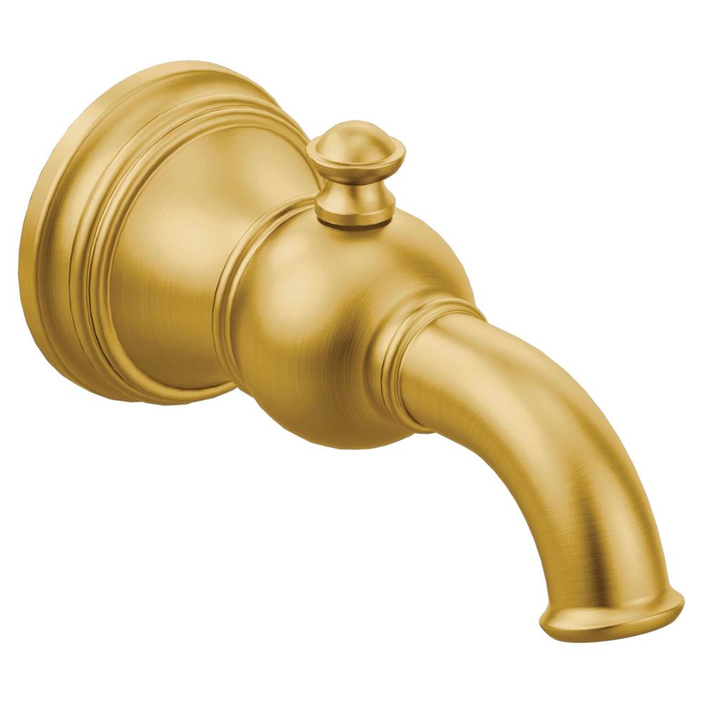 Moen - Weymouth Tub Spout with Diverter 1/2-Inch Slip-Fit CC Connection, Brushed Gold - Brushed Gold