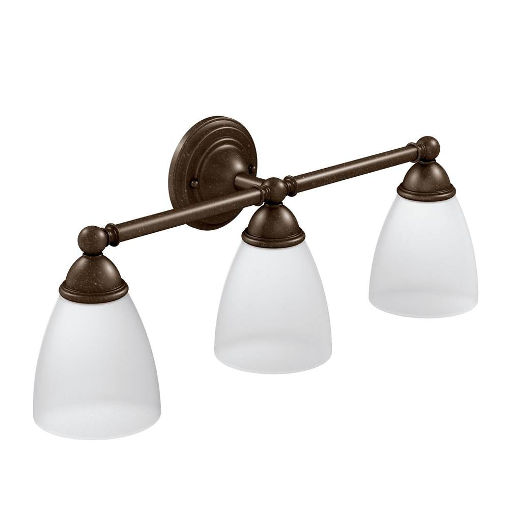 Moen - Oil Rubbed Bronze Three Globe Bath Light - Oil Rubbed Bronze