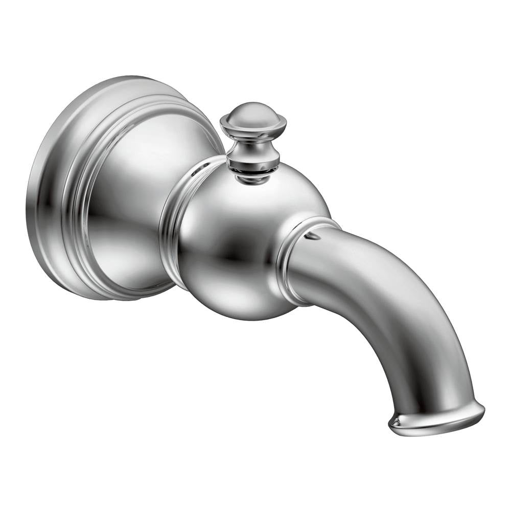 Moen - Weymouth Tub Spout with Diverter 1/2-Inch Slip-Fit CC Connection, Chrome - Chrome