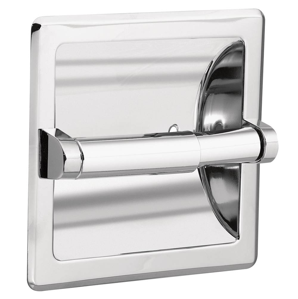 Moen - Contemporary Recessed Toilet Paper Holder, Chrome - Chrome