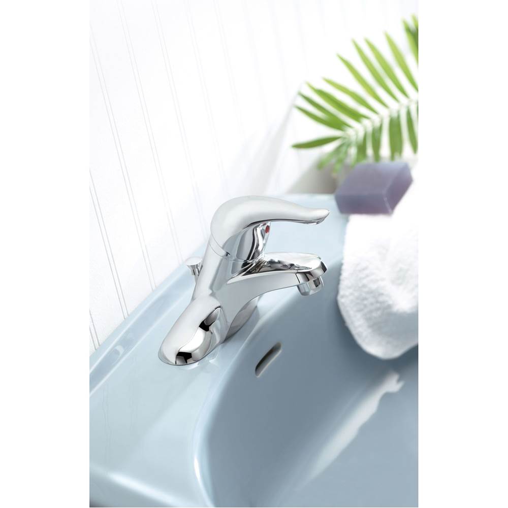 Chateau One-Handle Low-Arc Bathroom Faucet with Drain Assembly, Chrome