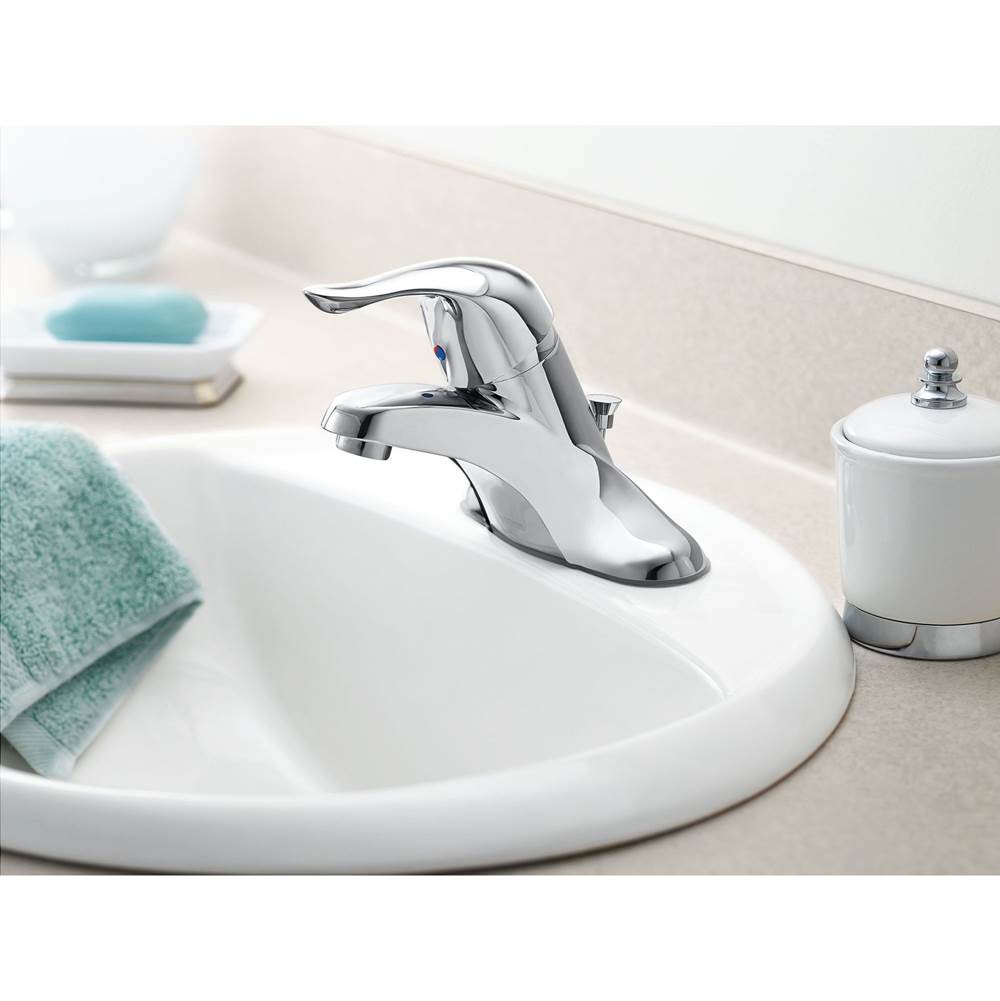Chateau One-Handle Low-Arc Bathroom Faucet with Drain Assembly, Chrome