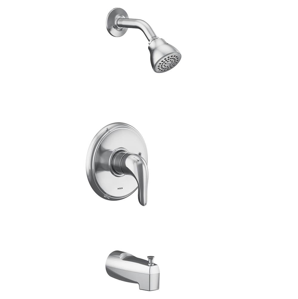 Moen - Chateau M-CORE 2-Series Eco Performance 1-Handle Tub and Shower Trim Kit in Chrome (Valve Sold Separately) - Chrome