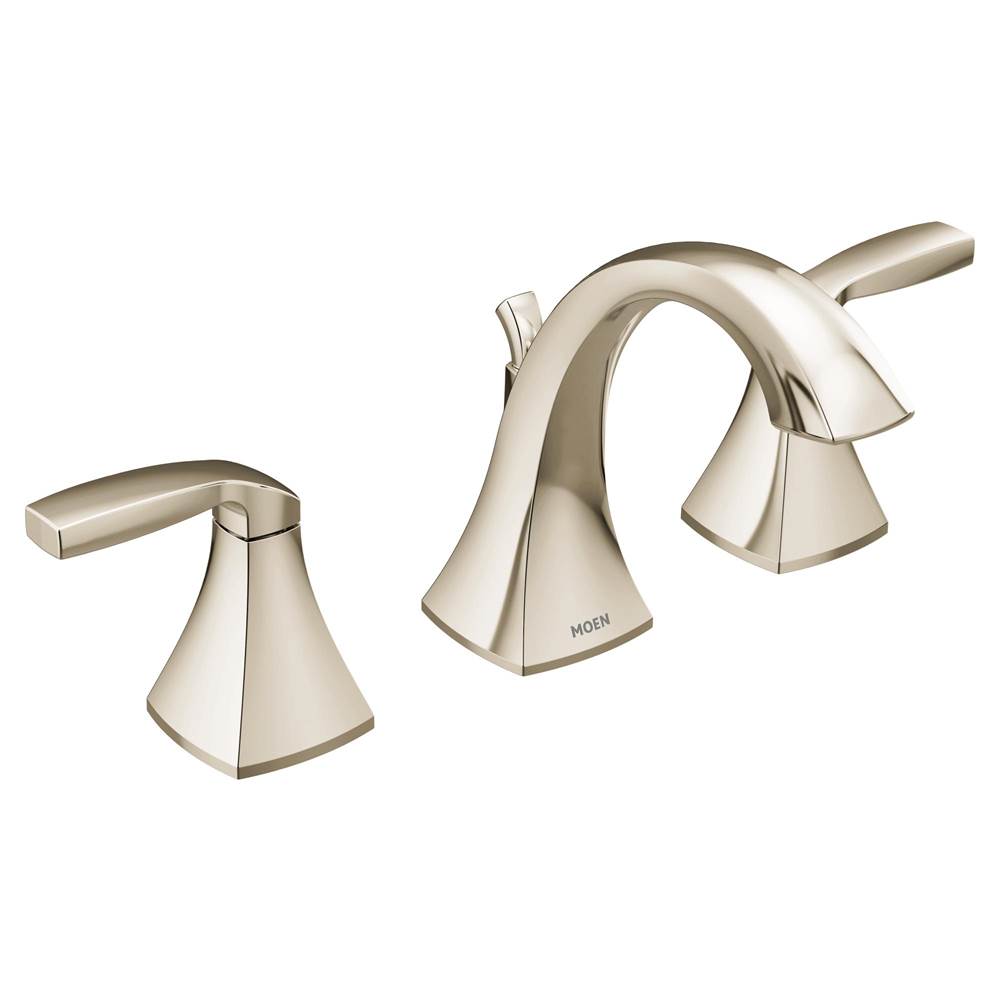 Moen - Voss 8 in. Widespread 2-Handle High-Arc Bathroom Faucet Trim Kit in Polished Nickel (Valve Sold Separately) - Polished Nickel