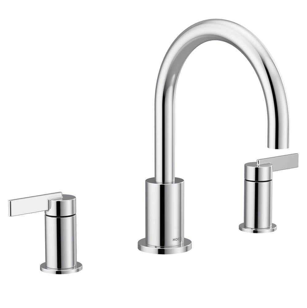 Moen - Cia 2-Handle High-Arc Deck Mount Roman Tub Faucet Trim Kit in Chrome (Valve Sold Separately) - Chrome