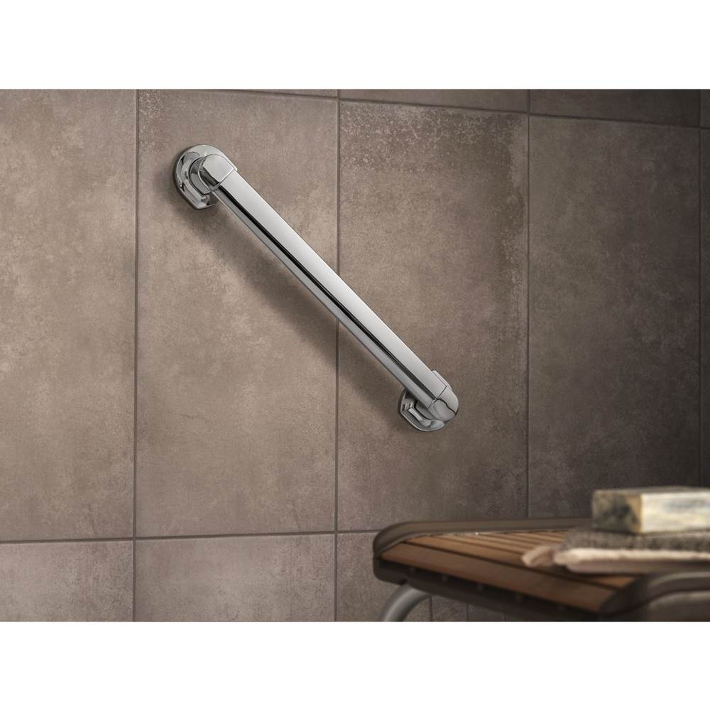 Brushed Nickel 18'' Designer Grab Bar