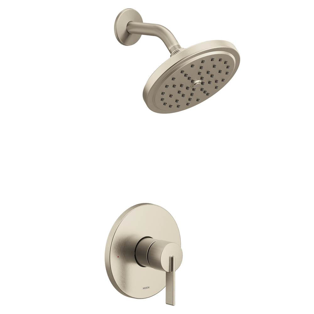 Moen - Cia M-CORE 2-Series Eco Performance 1-Handle Shower Trim Kit in Brushed Nickel (Valve Sold Separately) - Brushed Nickel