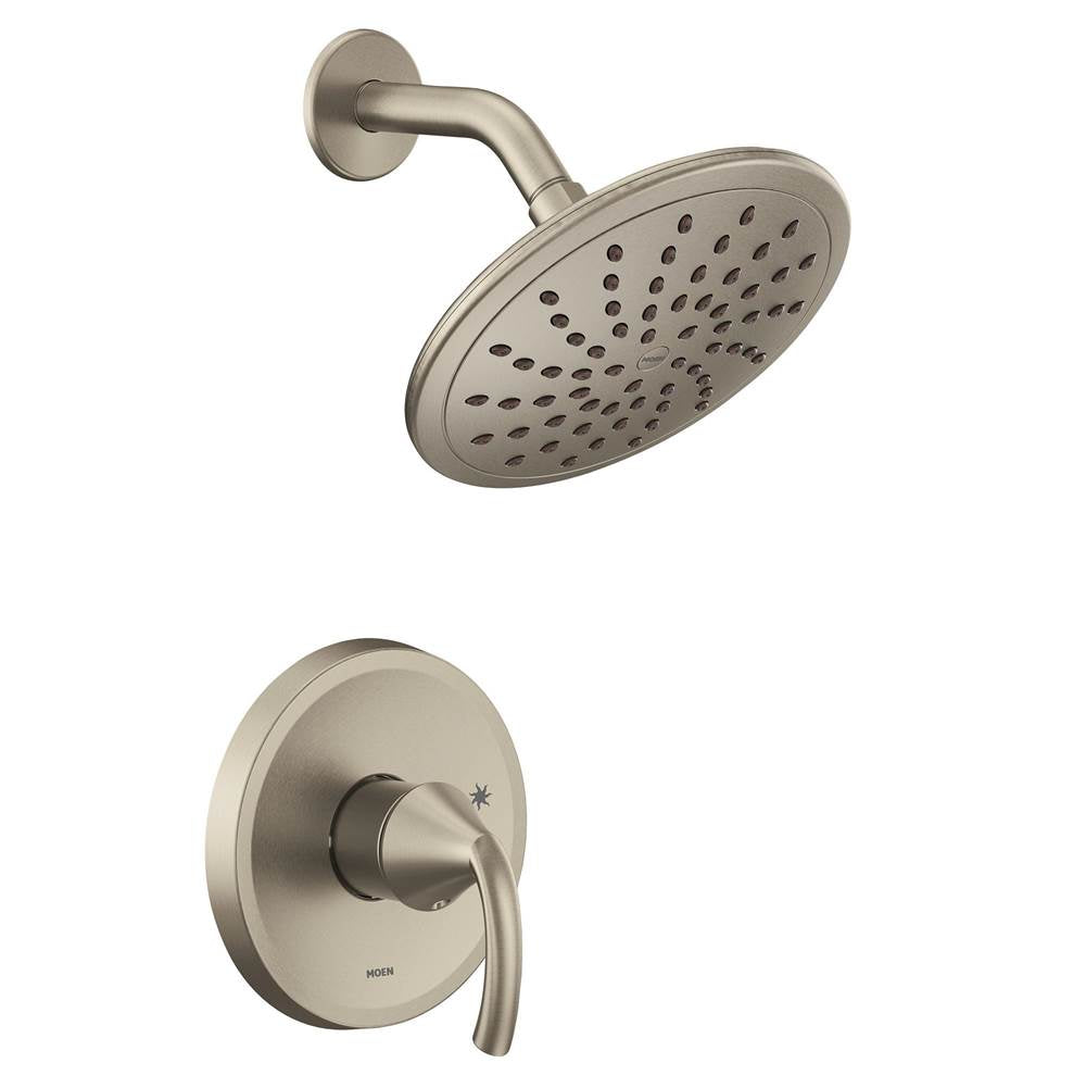Moen - Glyde M-CORE 2-Series Eco Performance 1-Handle Shower Trim Kit in Brushed Nickel (Valve Sold Separately) - Brushed Nickel